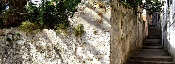 Herceg Novi Montenegro — coastal town with fortress above the Adriatic Sea